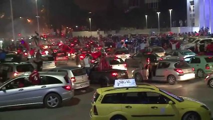 NDESHJA SERBI - SHQIPERI, ATMOSFERE FESTIVE NE TIRANE