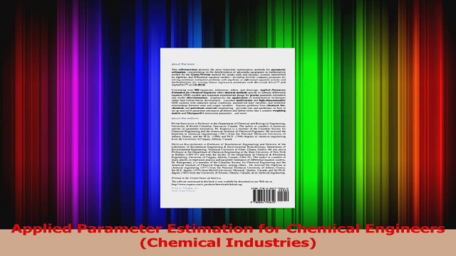 Download Applied Parameter Estimation for Chemical Engineers Chemical Industries PDF Free