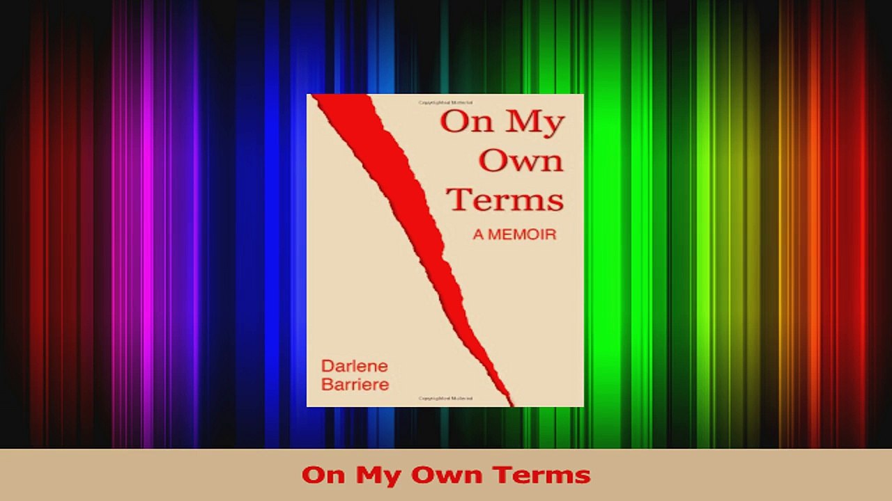 Read  On My Own Terms Ebook Free