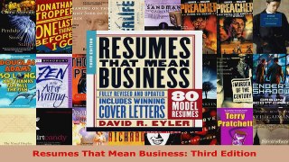 Read  Resumes That Mean Business Third Edition EBooks Online