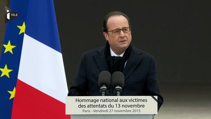 Hommage national: le discours de François Hollande aux Invalides