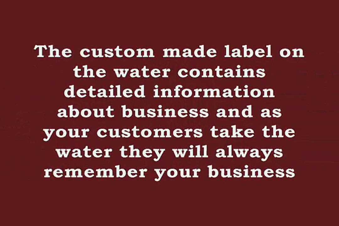 Customized Bottled Water for a Promotional Punch