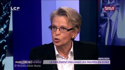 Michèle Alliot-Marie sur la Syrie : "Je suis fermement opposée à ce qu'il y ait des militaires français sur le terrain, cela serait une très mauvaise analyse en la matière"