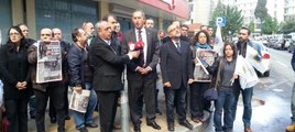 İzmir'de Dündar ve Gül'ün tutuklanmasına protesto