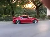 Nissan 350Z drifting on the street