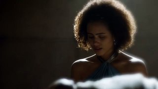 Game of Thrones 5x05 Grey Worm and Missandei Romantic Kiss Scene