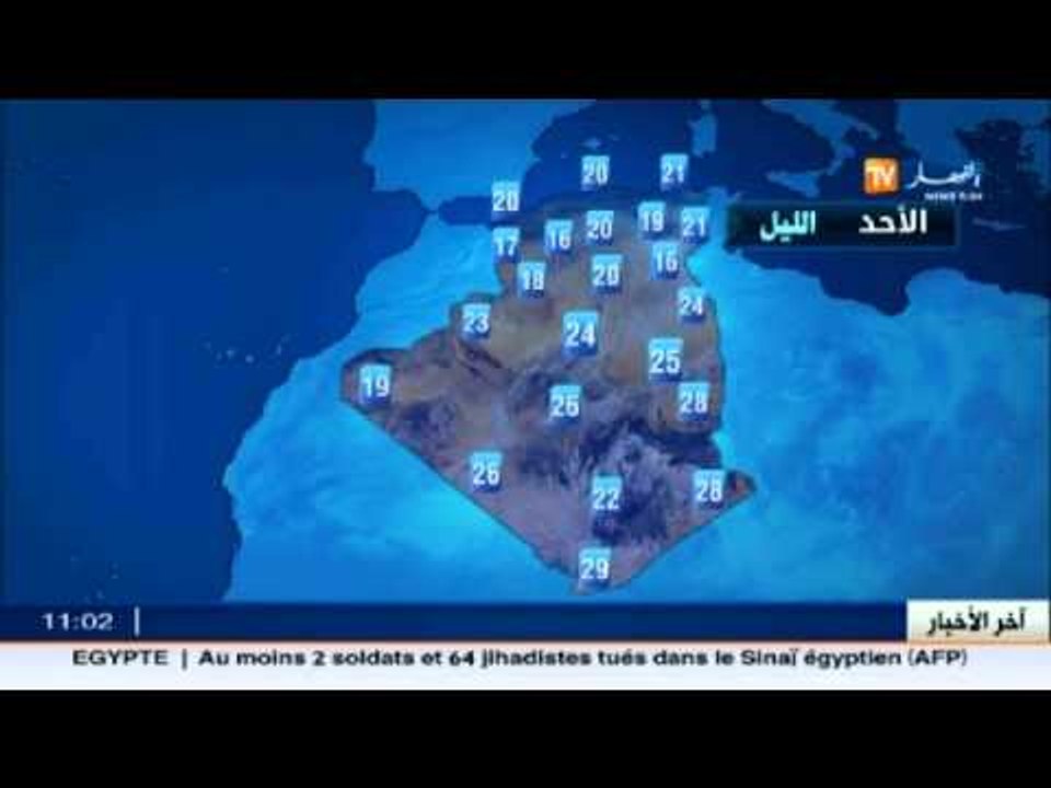الأحوال الجوية : توقعات الطقس  المرتقبة لظهيرة اليوم