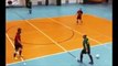Futsal player forgets the balloon and fail... Hilarious