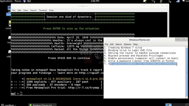 Hacking Windows Series- Part 7 - Setup Metasploit Multi Handler to Receive Multiple Connections