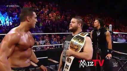 Miz TV with guests Reigns Ambrose Del Rio Owens SmackDown Nov 19 2015