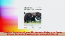 Download  Reading Seminars I and II Lacans Return to Freud Suny Series in Psychoanalysis and PDF Online