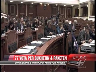 77 vota për Buxhetin & Paketën - News, Lajme - Vizion Plus