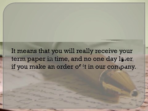 Custom Term Papers
