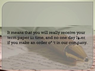 Custom Term Papers