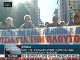 Grecia: jubilados protestan contra los recortes a las pensiones