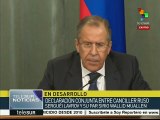Lavrov: Son los sirios quienes deben decidir su futuro