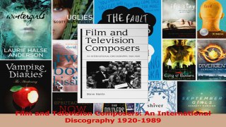 Read  Film and Television Composers An International Discography 19201989 Ebook Free