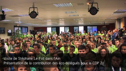 Stéphane Le Foll rencontre les éco-délégués en vue de la Cop 21