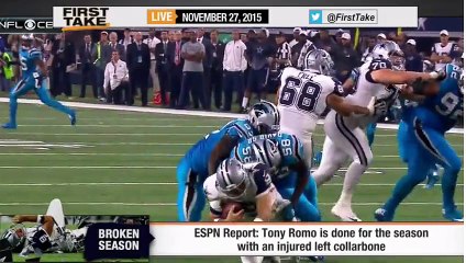 ESPN First Take - Tony Romo Era Over After Panthers Destroy Cowboys