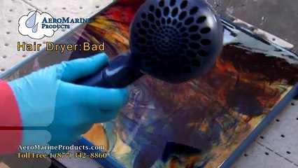 Don't use a hair dryer to remove air bubbles in epoxy