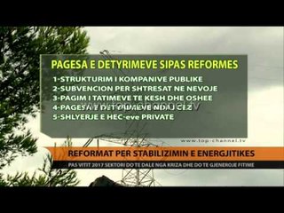 Reforma për stabilizimin e energjitikës - Top Channel Albania - News - Lajme