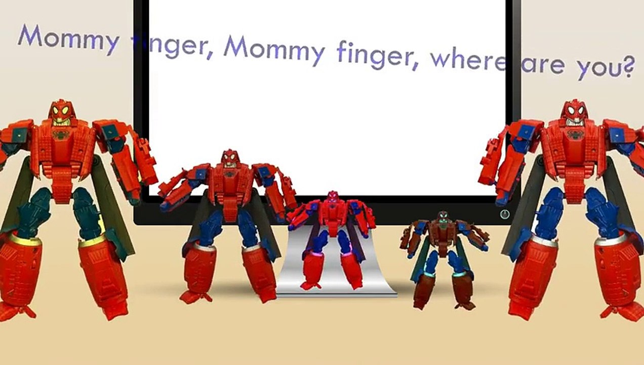 The Spiderman Finger Family Song Cartoon Animation Nursery Rhymes Transformer Mini Bike Ca catoonTV!
