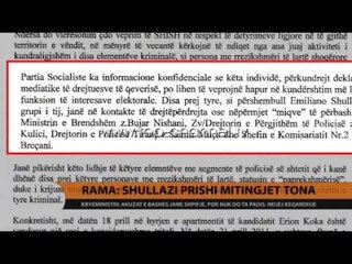 Rama: Shullazi prishte mitingjet tona elektorale - Top Channel Albania - News - Lajme