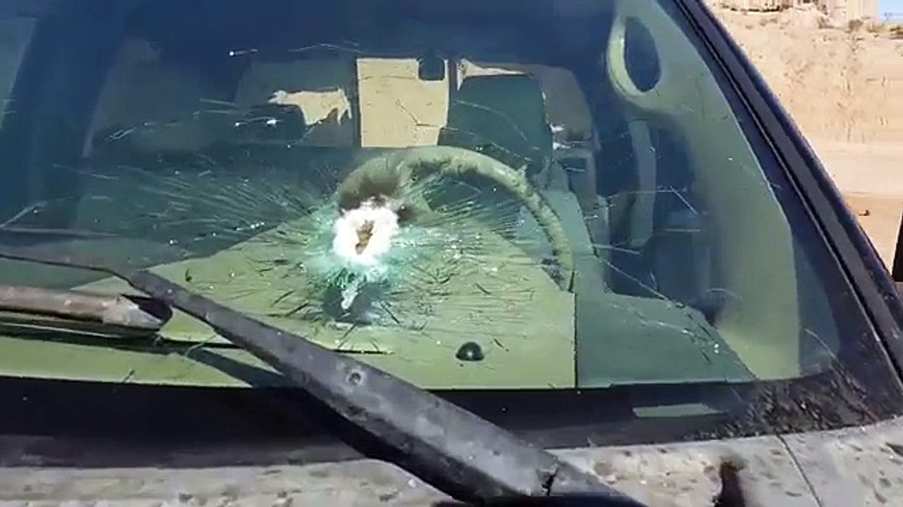 50 Cal vs Truck Windshield