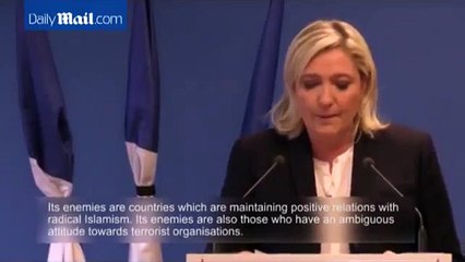 Marine Le Pen says France is no longer safe