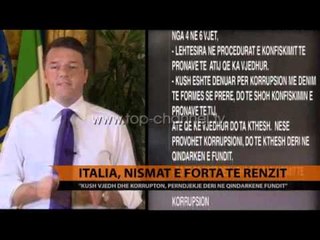 Tải video: Itali, nismat e forta të Renzit - Top Channel Albania - News - Lajme