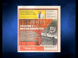 SHTYPI I DITES ME TITUJT KRYESORE TE FAQEVE TE PARA TE GAZETAVE SHQIPTARE E ENJTE 11 DHJETOR 2014