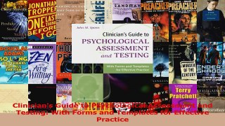 Read  Clinicians Guide to Psychological Assessment and Testing With Forms and Templates for Ebook Free