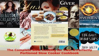 Read  The Complete Slow Cooking for Two A Perfectly Portioned Slow Cooker Cookbook Ebook Free