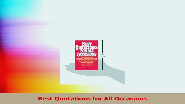 Best Quotations for All Occasions PDF