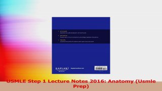 USMLE Step 1 Lecture Notes 2016 Anatomy Usmle Prep Read Online