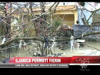 Gjanica përmbyt Fierin, lumi del nga shtrati - News, Lajme - Vizion Plus