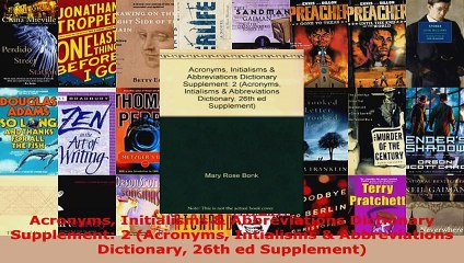 Read  Acronyms Initialisms  Abbreviations Dictionary Supplement 2 Acronyms Intialisms  EBooks Online