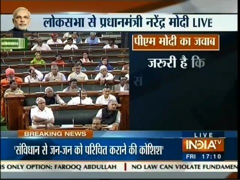 PM Narendra Modi Live From Indian Parliament 27 Nov 2015