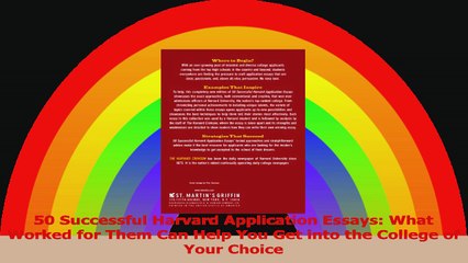50 Successful Harvard Application Essays What Worked for Them Can Help You Get into the PDF