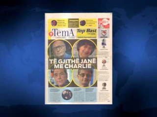 SHTYPI I DITES ME TITUJT KRYESORE TE FAQEVE TE PARA TE GAZETAVE SHQIPTARE E MARTE 8 JANAR 2015LAJM