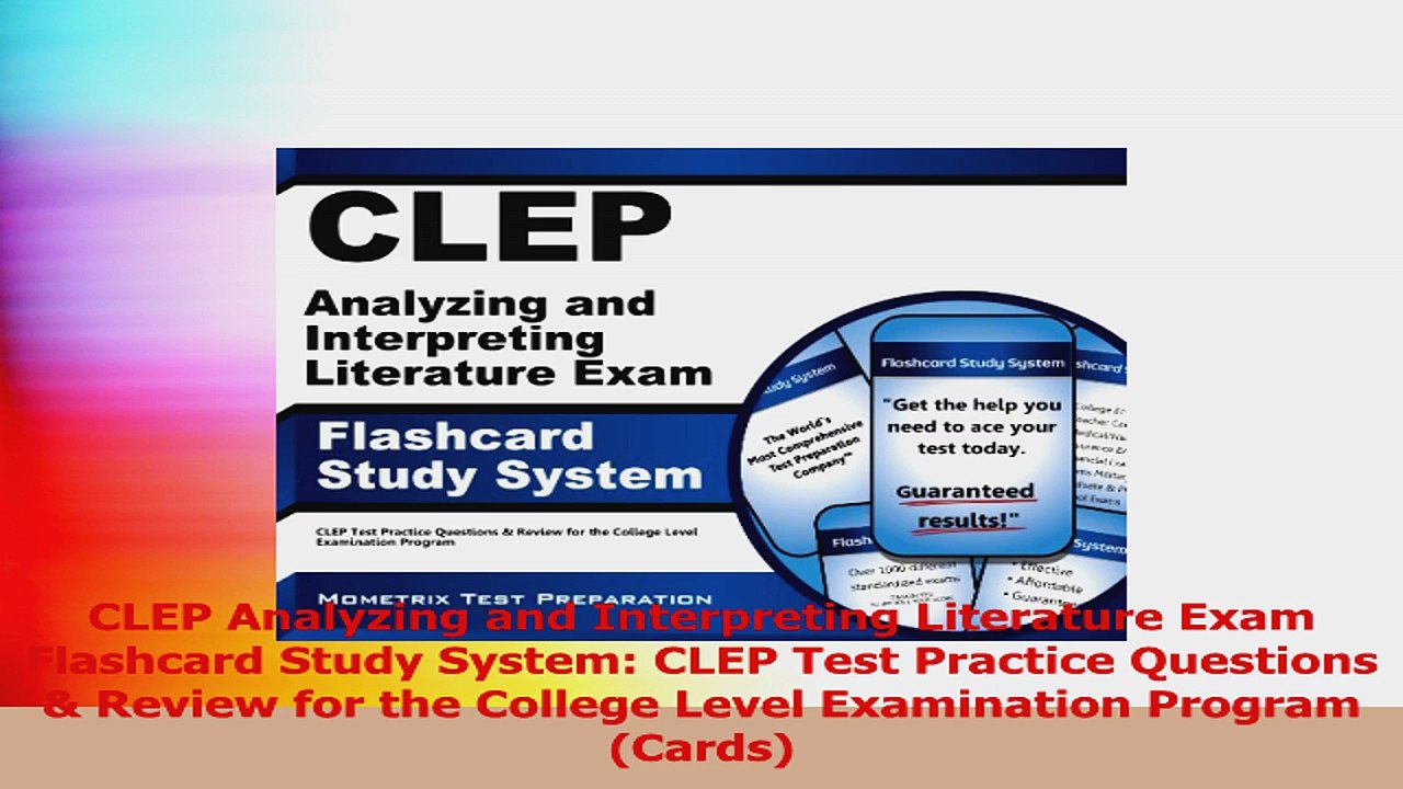 CLEP Analyzing and Interpreting Literature Exam Flashcard Study System CLEP Test Practice PDF