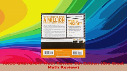 ARCO GREGMAT Math Review 6th Edition Gre Gmat Math Review Download
