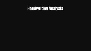 Handwriting Analysis [Read] Full Ebook