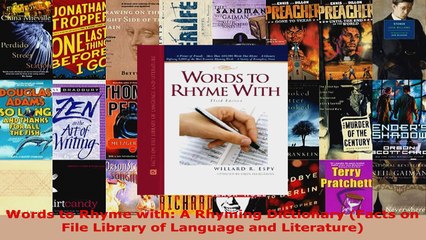 Read  Words to Rhyme with A Rhyming Dictionary Facts on File Library of Language and Ebook Free