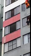Firefighter saves woman