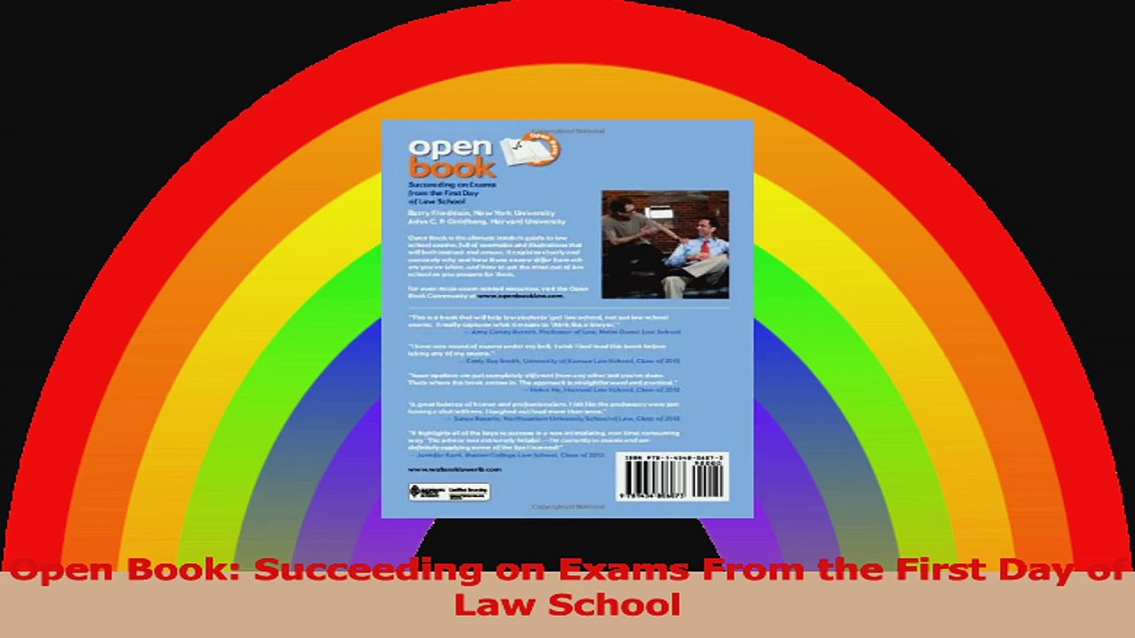 Open Book Succeeding on Exams From the First Day of Law School PDF