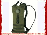 Army Patrol Hydration Backpack Water Bladder MOLLE Webbing Airsoft Hiking Black