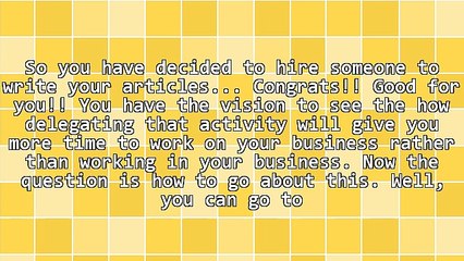 3 Tips On How To Outsource Your Network Marketing Article Writing Successfully