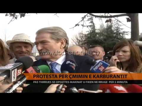 Protesta për çmimin e karburantit - Top Channel Albania - News - Lajme
