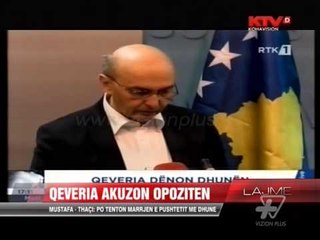 Mustafa - Thaci: Po tenton marrjen e pushtetit me dhunë - News, Lajme - Vizion Plus